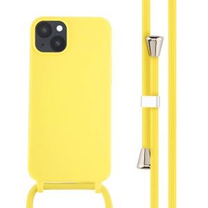 iMoshion ﻿Coque en silicone avec cordon iPhone 14 Plus - Jaune