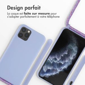 iMoshion ﻿Coque en silicone avec cordon iPhone 11 Pro - Violet