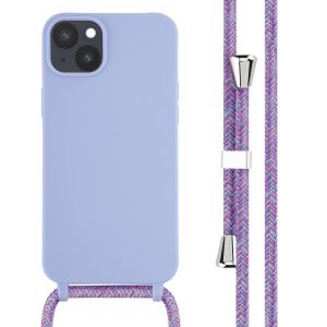 iMoshion ﻿Coque en silicone avec cordon iPhone 14 Plus - Violet