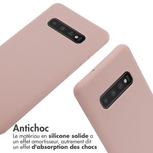 iMoshion ﻿Coque en silicone avec cordon Samsung Galaxy S10 Plus - Sand Pink
