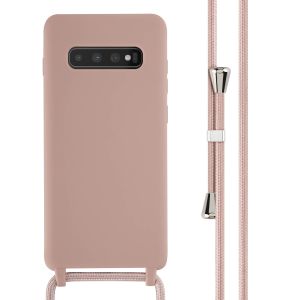 iMoshion ﻿Coque en silicone avec cordon Samsung Galaxy S10 Plus - Sand Pink
