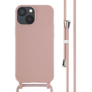 iMoshion ﻿Coque en silicone avec cordon iPhone 13 Mini - Sand Pink