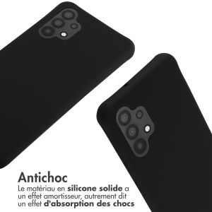 iMoshion ﻿Coque en silicone avec cordon Samsung Galaxy A32 (4G) - Noir