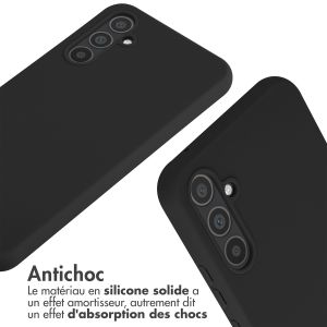 iMoshion ﻿Coque en silicone avec cordon Samsung Galaxy A34 (5G) - Noir