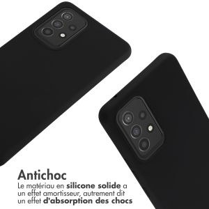 iMoshion ﻿Coque en silicone avec cordon Samsung Galaxy A53 - Noir