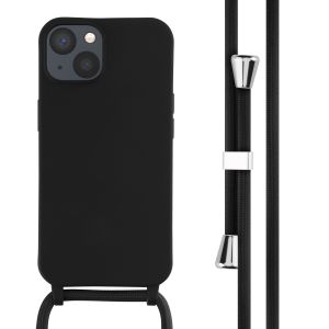 iMoshion ﻿Coque en silicone avec cordon iPhone 13 - Noir
