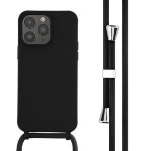 iMoshion ﻿Coque en silicone avec cordon iPhone 14 Pro Max - Noir