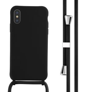 iMoshion ﻿Coque en silicone avec cordon iPhone X / Xs - Noir