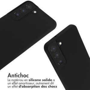 iMoshion ﻿Coque en silicone avec cordon Samsung Galaxy S22 - Noir