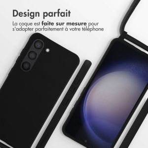iMoshion ﻿Coque en silicone avec cordon Samsung Galaxy S23 - Noir