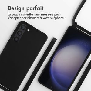 iMoshion ﻿Coque en silicone avec cordon Samsung Galaxy S23 Plus - Noir