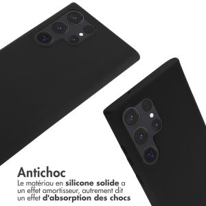 iMoshion ﻿Coque en silicone avec cordon Samsung Galaxy S23 Ultra - Noir