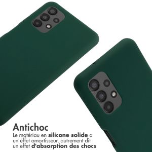 iMoshion ﻿Coque en silicone avec cordon Samsung Galaxy A13 (4G) - Vert foncé