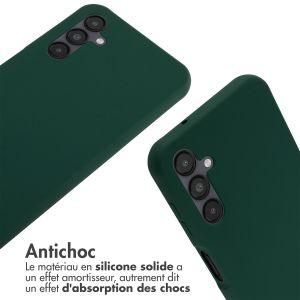 iMoshion ﻿Coque en silicone avec cordon Samsung Galaxy A14 (5G/4G) - Vert foncé