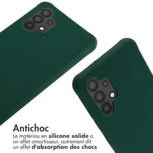 iMoshion ﻿Coque en silicone avec cordon Samsung Galaxy A32 (4G) - Vert foncé