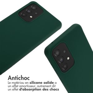 iMoshion ﻿Coque en silicone avec cordon Samsung Galaxy A33 - Vert foncé