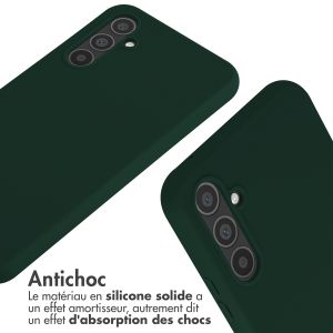 iMoshion ﻿Coque en silicone avec cordon Samsung Galaxy A34 (5G) - Vert foncé