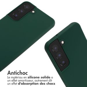 iMoshion ﻿Coque en silicone avec cordon Samsung Galaxy S22 - Vert foncé