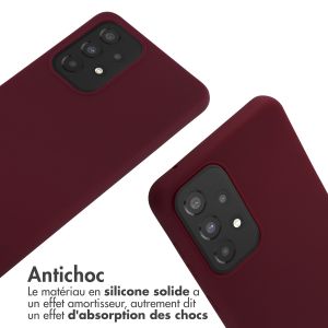 iMoshion ﻿Coque en silicone avec cordon Samsung Galaxy A33 - Rouge foncé