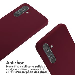 iMoshion ﻿Coque en silicone avec cordon Samsung Galaxy A54 (5G) - Rouge foncé