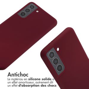 iMoshion ﻿Coque en silicone avec cordon Samsung Galaxy S21 - Rouge foncé