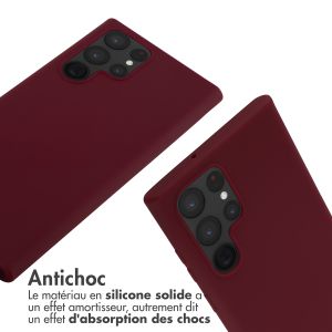 iMoshion ﻿Coque en silicone avec cordon Samsung Galaxy S22 Ultra - Rouge foncé