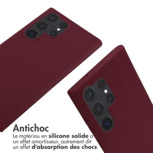 iMoshion ﻿Coque en silicone avec cordon Samsung Galaxy S23 Ultra - Rouge foncé