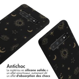 iMoshion Coque design en silicone avec cordon Samsung Galaxy S10 - Sky Black