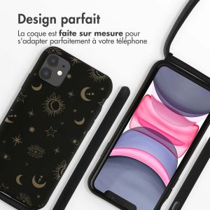 iMoshion Coque design en silicone avec cordon iPhone 11 - Sky Black