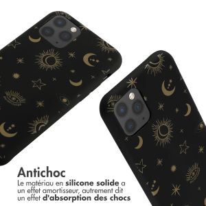 iMoshion Coque design en silicone avec cordon iPhone 11 Pro - Sky Black