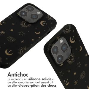 iMoshion Coque design en silicone avec cordon iPhone 14 Pro - Sky Black