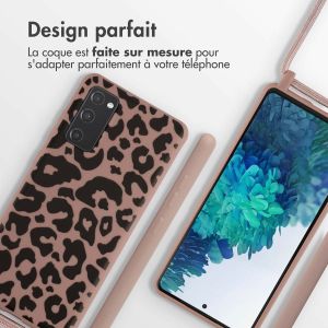iMoshion Coque design en silicone avec cordon Samsung Galaxy S20 FE - Animal Pink