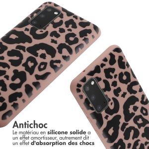 iMoshion Coque design en silicone avec cordon Samsung Galaxy S20 - Animal Pink