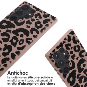 iMoshion Coque design en silicone avec cordon Samsung Galaxy S23 Ultra - Animal Pink