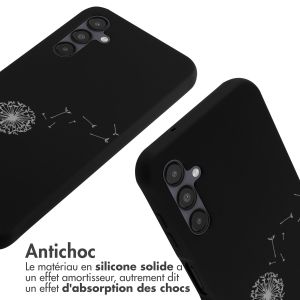 iMoshion Coque design en silicone avec cordon Samsung Galaxy A14 (4G) - Dandelion Black