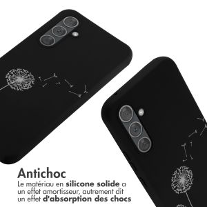 iMoshion Coque design en silicone avec cordon Samsung Galaxy A54 (5G) - Dandelion Black