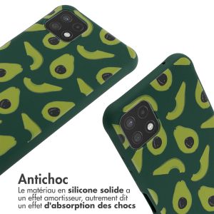 iMoshion Coque design en silicone avec cordon Samsung Galaxy A22 (5G) - Avocado Green
