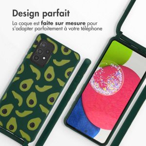iMoshion Coque design en silicone avec cordon Samsung Galaxy A52(s) (5G/4G) - Avocado Green