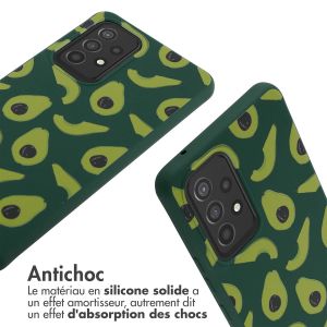 iMoshion Coque design en silicone avec cordon Samsung Galaxy A53 - Avocado Green