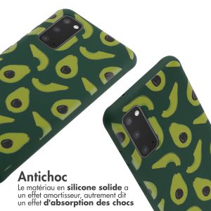 iMoshion Coque design en silicone avec cordon Samsung Galaxy S20 - Avocado Green