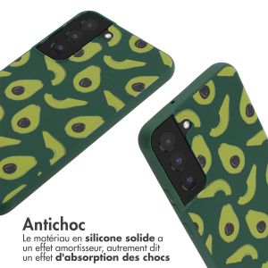 iMoshion Coque design en silicone avec cordon Samsung Galaxy S22 Plus - Avocado Green