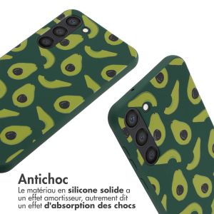 iMoshion Coque design en silicone avec cordon Samsung Galaxy S23 Plus - Avocado Green