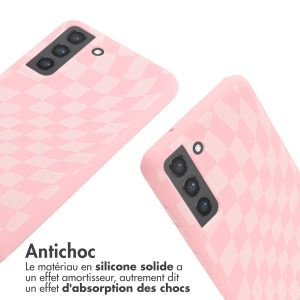 iMoshion Coque design en silicone avec cordon Samsung Galaxy S20 - Retro Pink