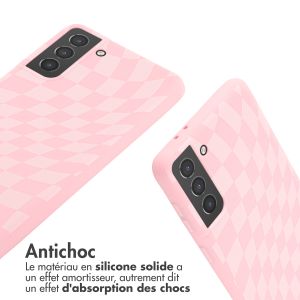 iMoshion Coque design en silicone avec cordon Samsung Galaxy S21 Plus - Retro Pink