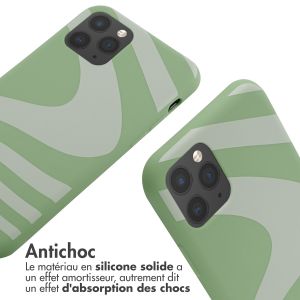 iMoshion Coque design en silicone avec cordon iPhone 11 Pro - Retro Green