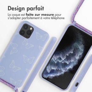 iMoshion Coque design en silicone avec cordon iPhone 11 Pro - Butterfly