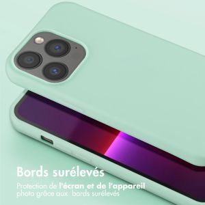 Selencia Coque silicone avec cordon amovible iPhone 13 Pro - Turquoise