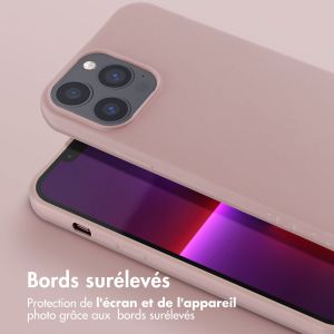 Selencia Coque silicone avec cordon amovible iPhone 13 Pro Max - Sand Pink