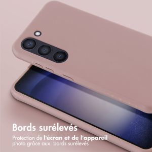 Selencia Coque silicone avec cordon amovible Samsung Galaxy S23 - Sand Pink