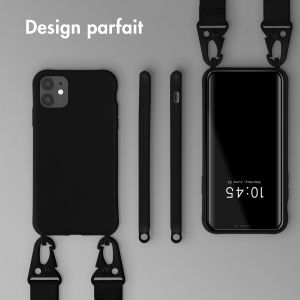 Selencia Coque silicone avec cordon amovible iPhone 11 - Noir